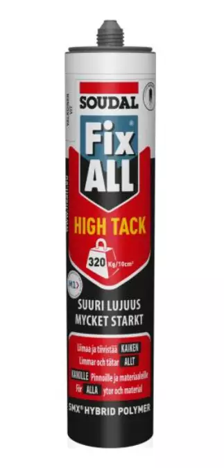 SOUDAL FIX ALL HIGH TACK 310ML TUMM HARM - Liimatiivisteet - 842103891 - 1