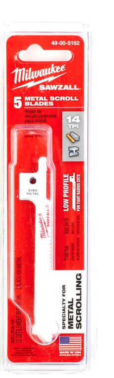 PUUKKOSAHANTERÄ 5KPL MET 90MM MILWAUK - Puukkosahanterät metalli - 63848005162 - 1