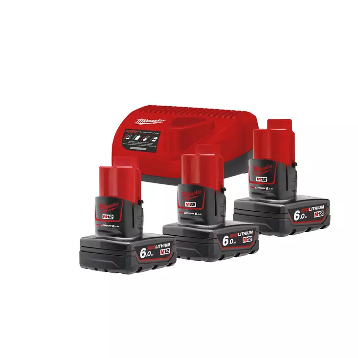 MILWAUKEE M12NRG-603 AKKUSETTI - M12 12V Akut ja laturit - 800M12NRG603 - 1