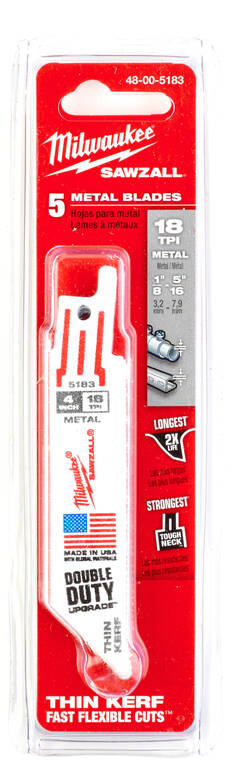 PUUKKOSAHANT MET 5KPL 100/18TPI MILW - Puukkosahanterät metalli - 63848005183 - 1