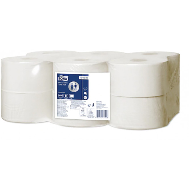 WC-PAPERI MINI JUMBO TORK 12RL/SÄK - Wc-paperit - 675132515 - 1