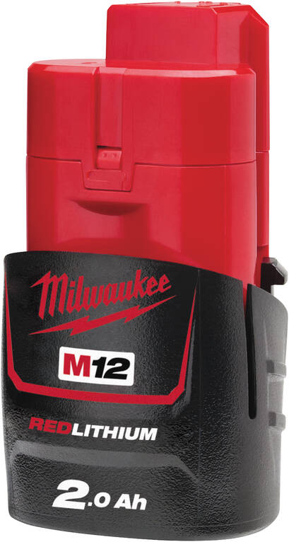 MILWAUKEE M12B2 AKKU M12 2,0AH - M12 12V Akut ja laturit - 800M12B - 1