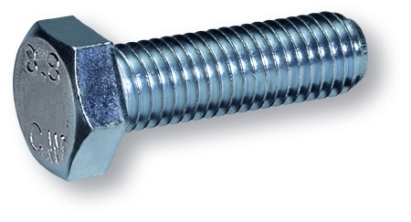 6-R DIN 933 ZN 8.8, koot M12-M20 - Kuusioruuvit Din 933 8.8 zn - 1002199P - 1